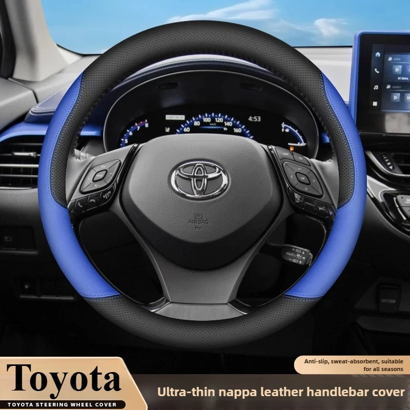 

Leather Car Steering Wheel Cover for Toyota Corolla Cross Highlander Chr Rav4 Crown Agya Cruiser Yaris Camry Sienna 2025 2026