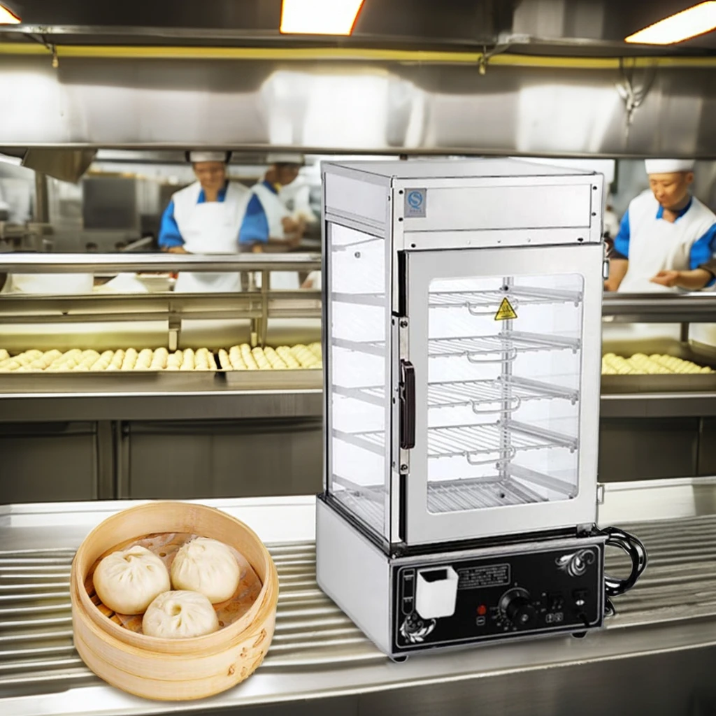 Commercial Steamer Cabinet - Mesin Pengukus Roti Isi Stainless Steel