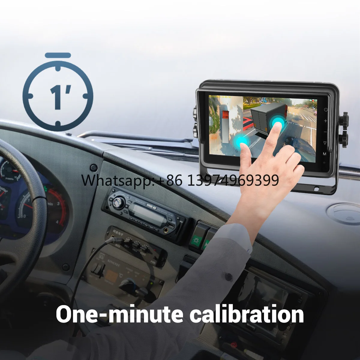 Waterproof 10.1 Inch 1080P 360 Bird View Monitor Camera System BSD FCW for Vehicles Truck Bus Rv