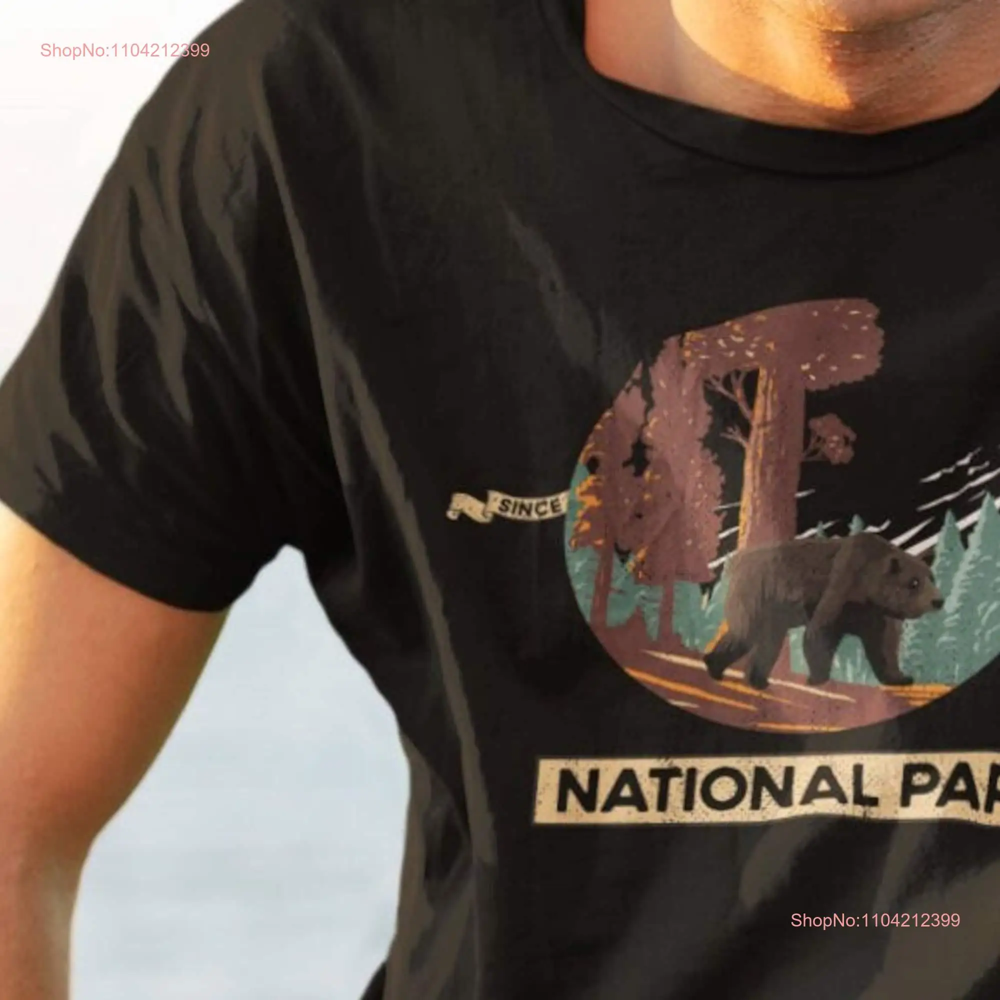 Sequoia National Park T Shirt California Top Bear for Camping and Hiking long or short sleeves