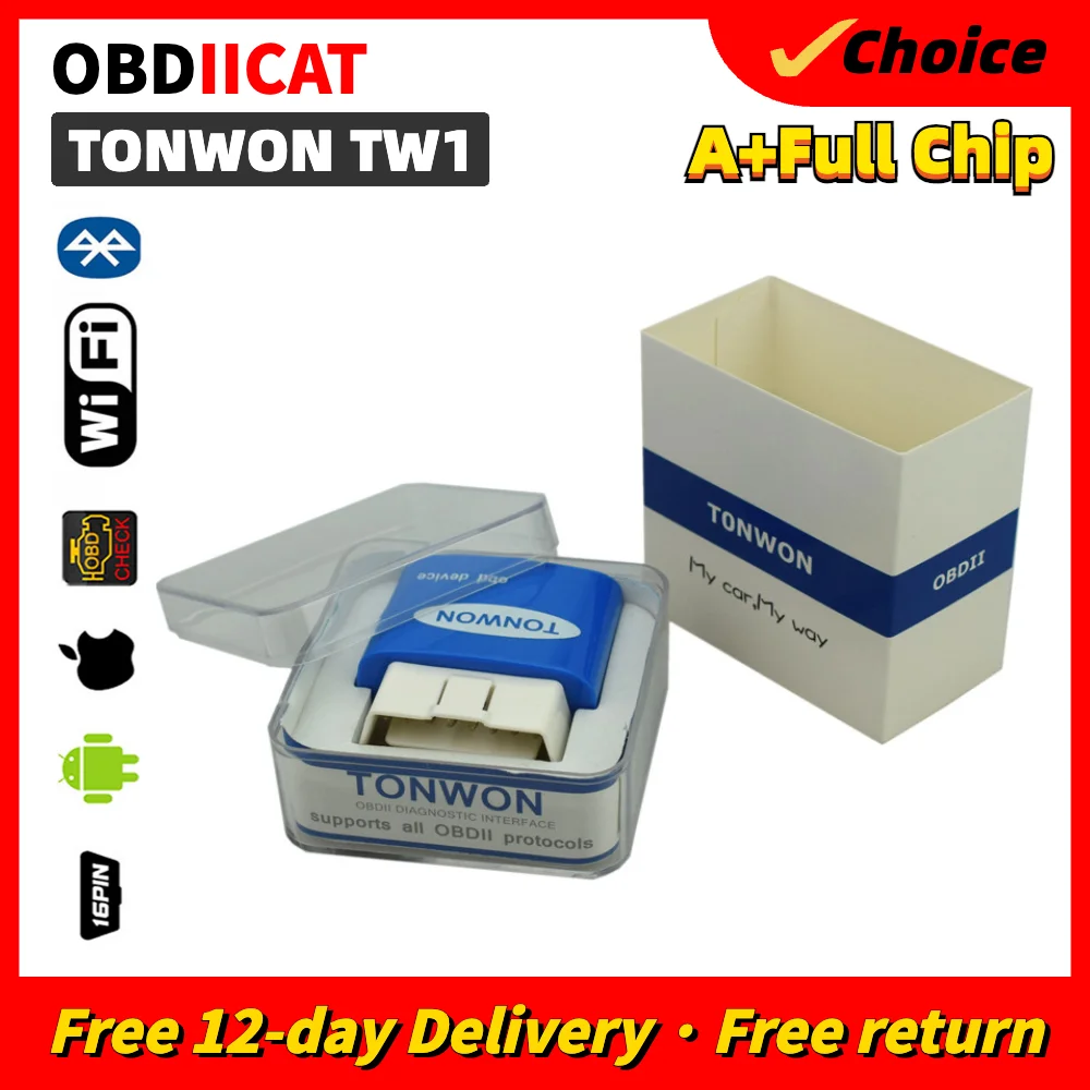 TONWON TW1 Wifi OBD2 диагностический сканер OBD Сканер диагностический считыватель кодов двигателя для iOS/ Android ELM327