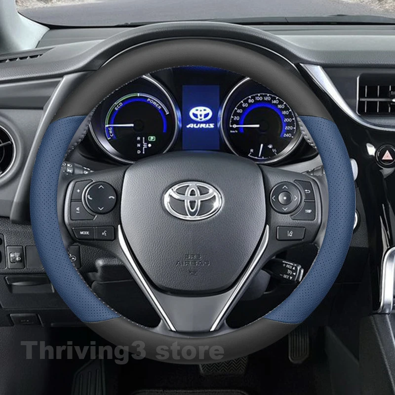 

Leather Car Steering Wheel Cover For Toyota Auris Hybrid Touring Sport 2013-2018 Auto Steering Wheel Toyota Auris Accessories