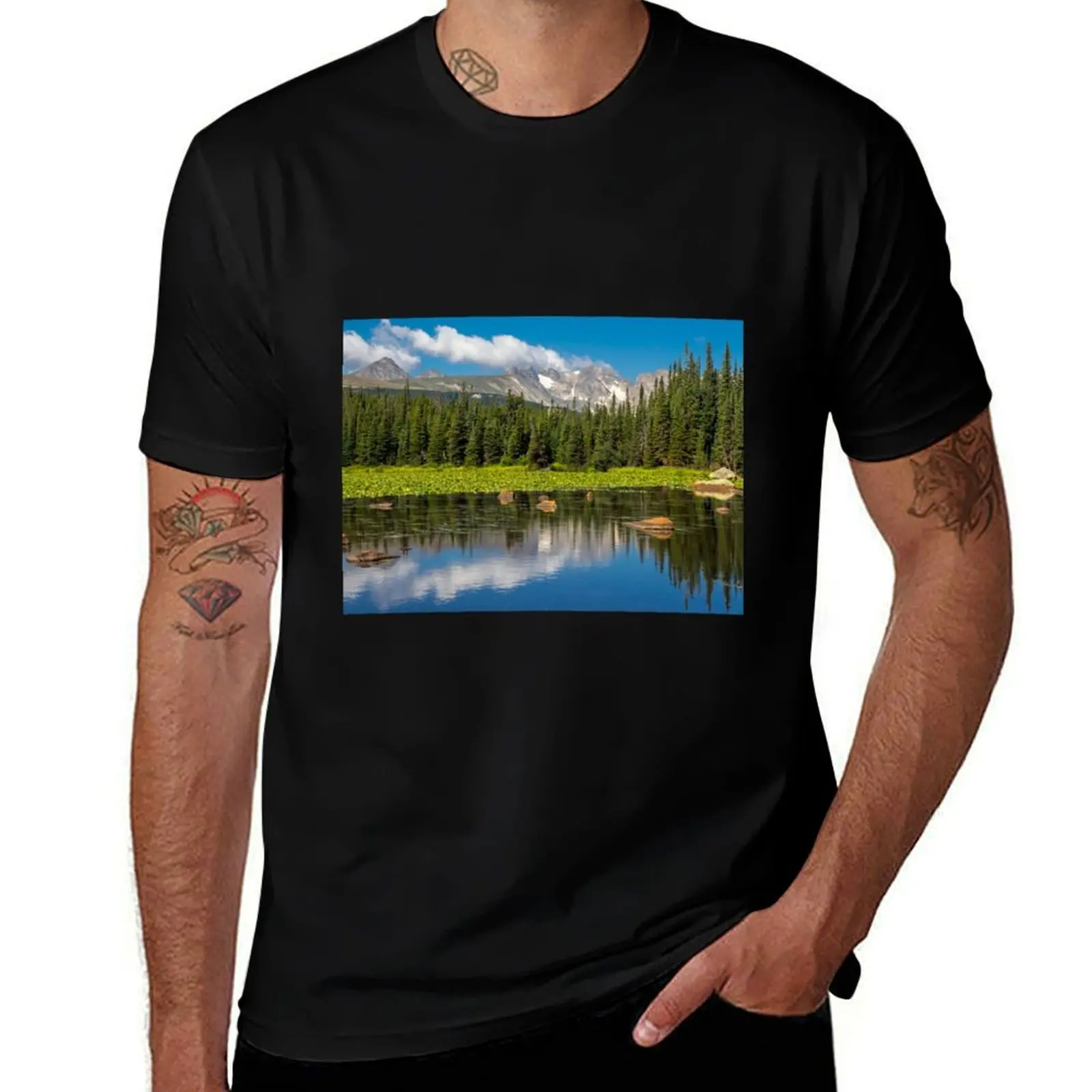 Red Rocks Lake T-Shirt graphic t shirts for man T-Shirt