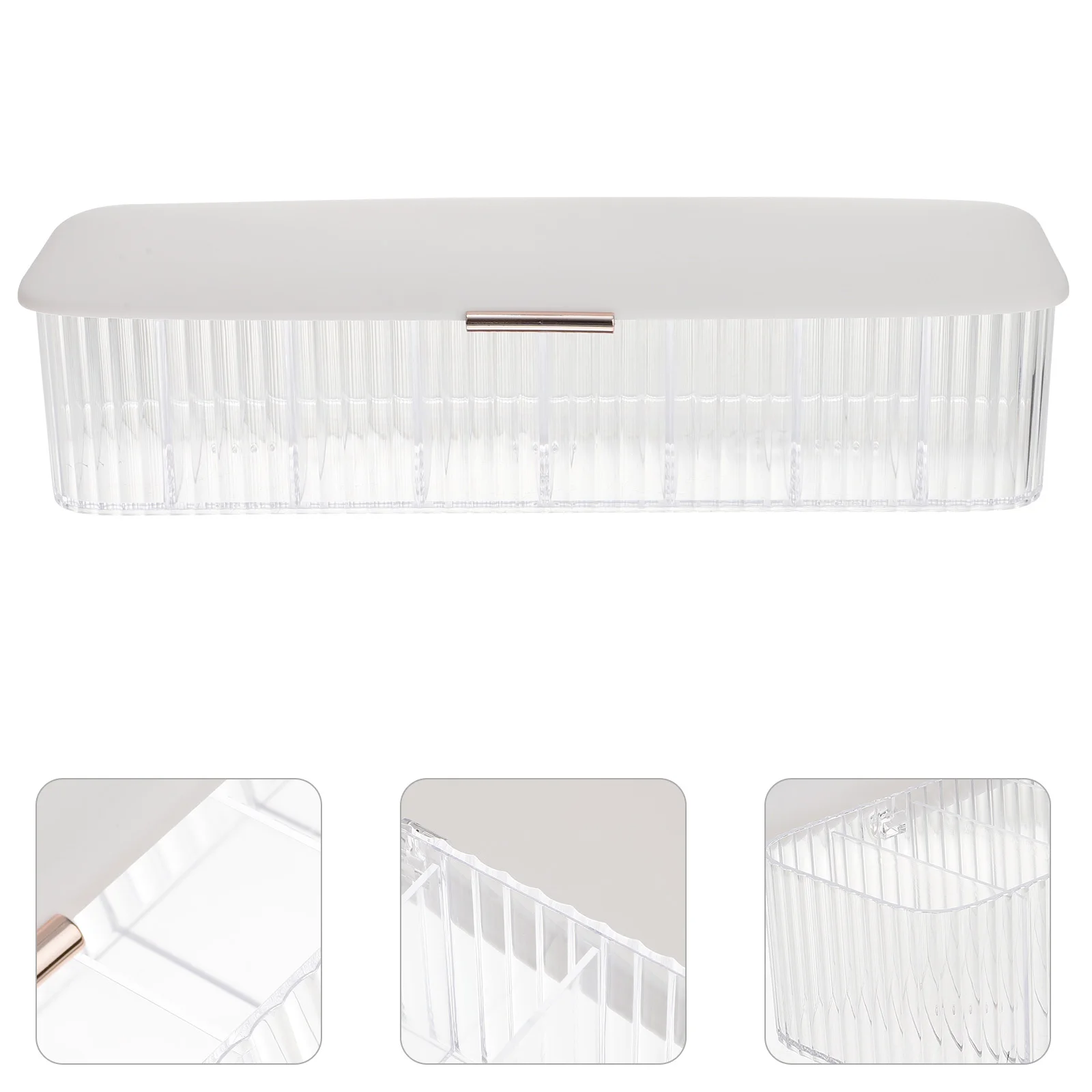 Boîte de rangement de câbles de données avec couvercle, compartiment séparé, boîte de rangement de câbles transparente pour bureau, Organization de la maison