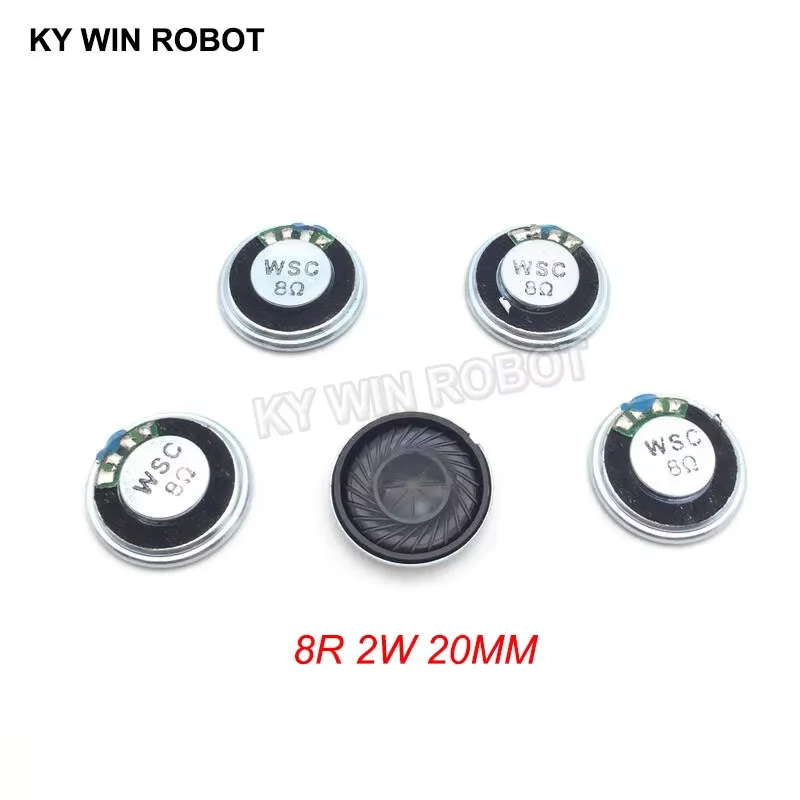 

5pcs/lot New Ultra-thin Mini speaker 8 ohms 2 watt 2W 8R speaker Diameter 20MM 2CM thickness 5MM