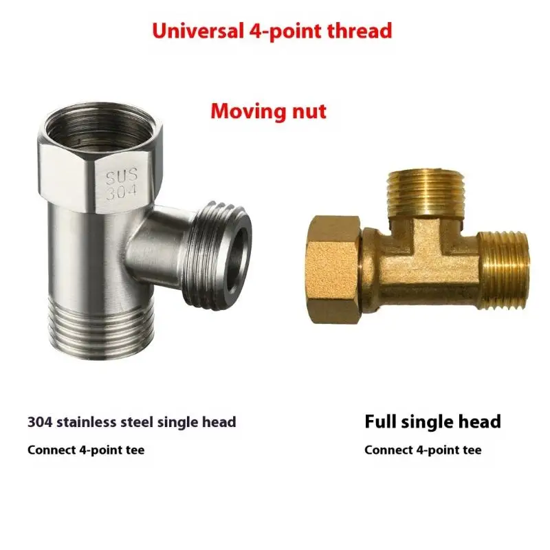 652F Multipurpose Corrosion Resistant Stainless Steel 3 Way Connector Adapters For Double Direction Fluid Control System
