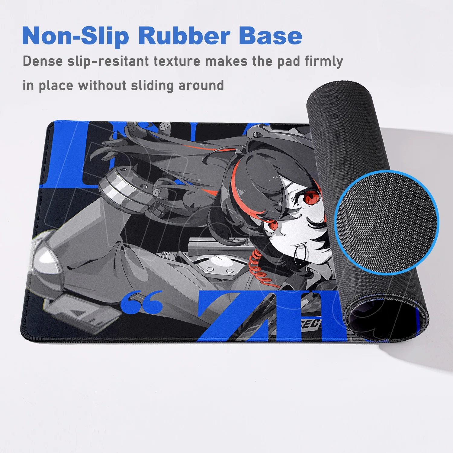 New Zenless Zone Zero Mouse Pad ZZZ Wright Asaba Yuma Trigger Evelyn Chauvelier Anby Jane Large Rubber Locking Edge Keyboard Mat