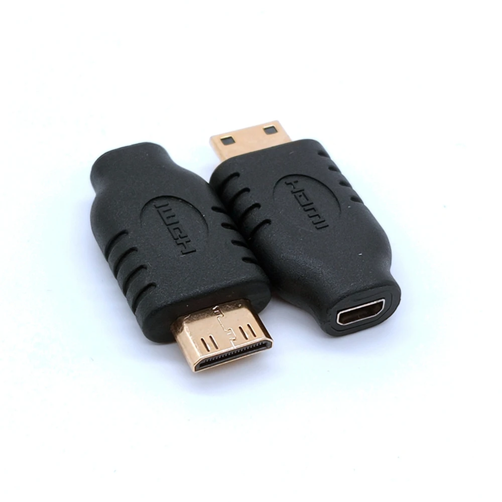 SLR camera flat panel micro HDMI female to mini HDMI male to female connector high-definition interface conversion