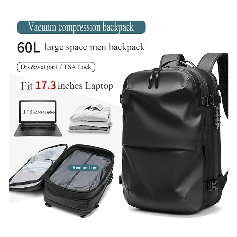60L Travel Backpacks Women Men High Quality Waterproof Business Travel Backpack Outdoor College 17inch Anti Theft Laptop Bag
