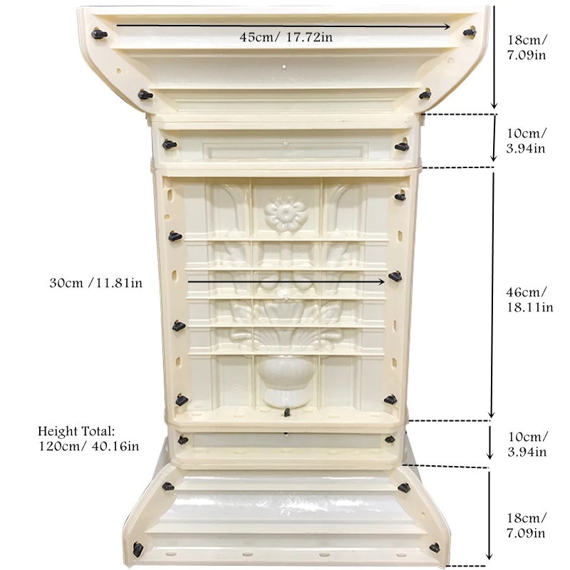 Imagem -06 - Concreto Coluna Romana Pedestal Mold Grc Plain & Multi Funcional Assento Clássico Cerca de Jardim Fechando Parede 30cm 11.81in Dia