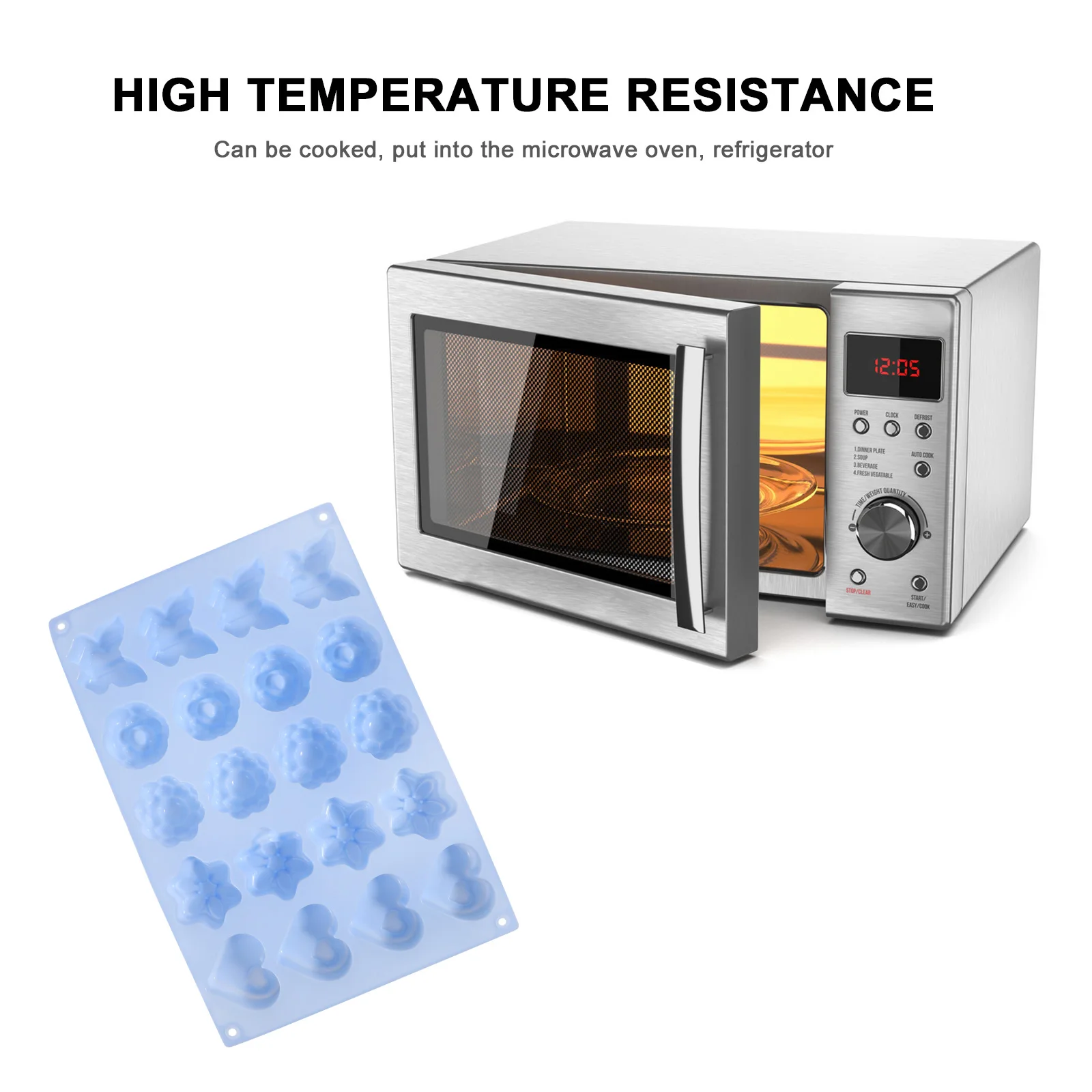 

Silicone Mould Baking Cake Heart Flower Adjustable Mold Decor DIY Premium Material Environmental Protection Nonstick