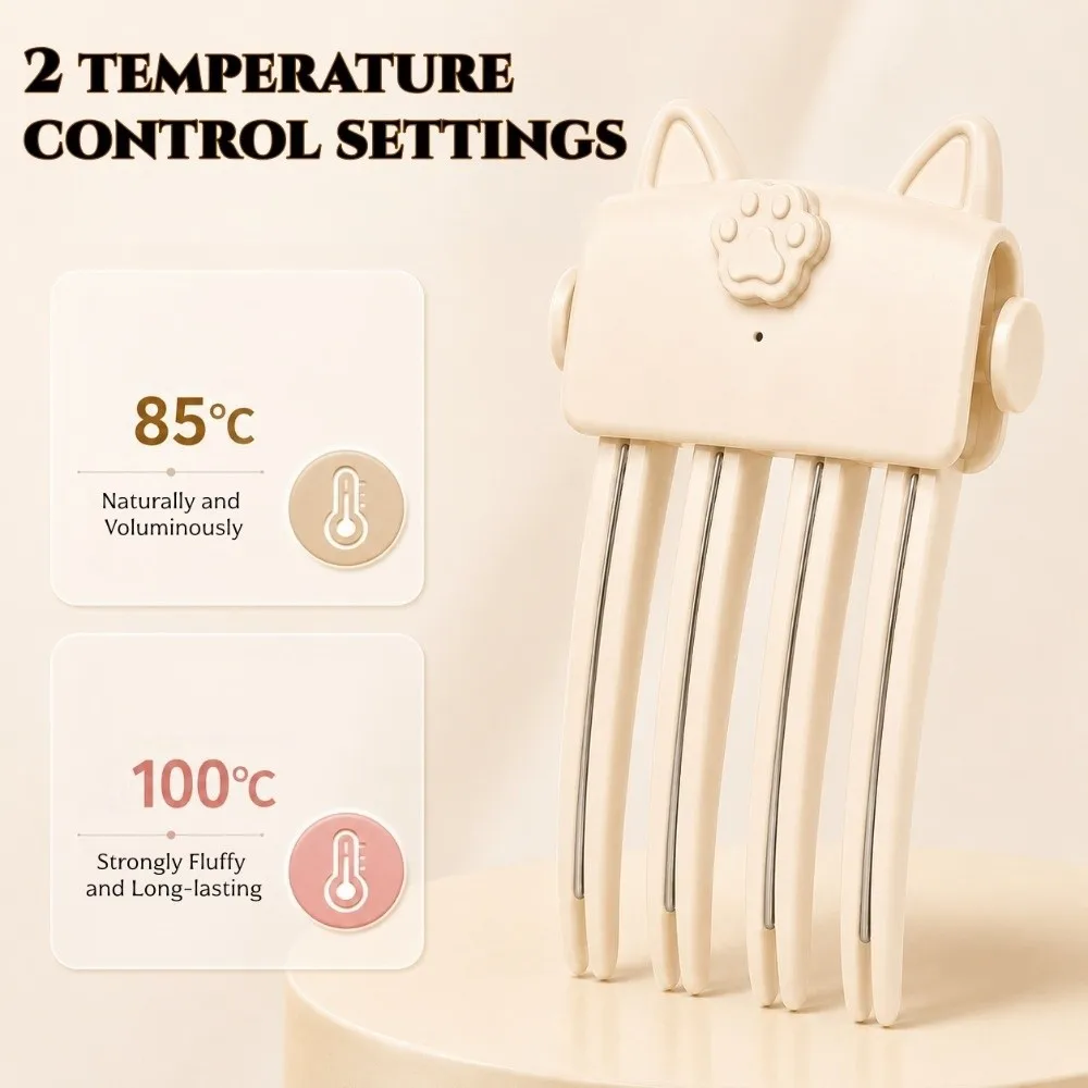 DIY Tools Electric Heating Hair Roots Fixed Shape Clip Heat Resistant Portable Volume Bangs Clip Durable Non-Slip