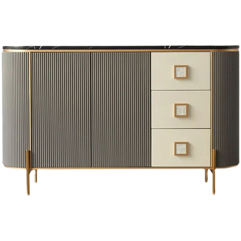 

Light luxury dining side cabinet Modern simple living room entrance porch cabinet Marble decorative locker American locker