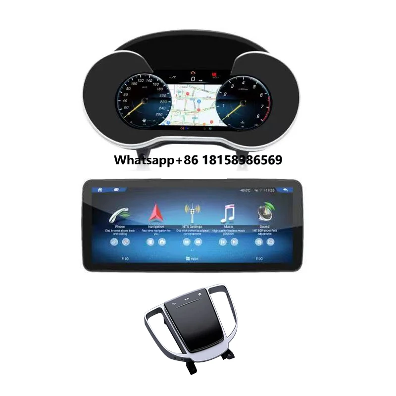 

Updated Android Radio Touch Screen Carplay GPS Navigation AC Screen Panel for Mercedes Benz C-Class/GLC/W205 2015-2018 Dashboard