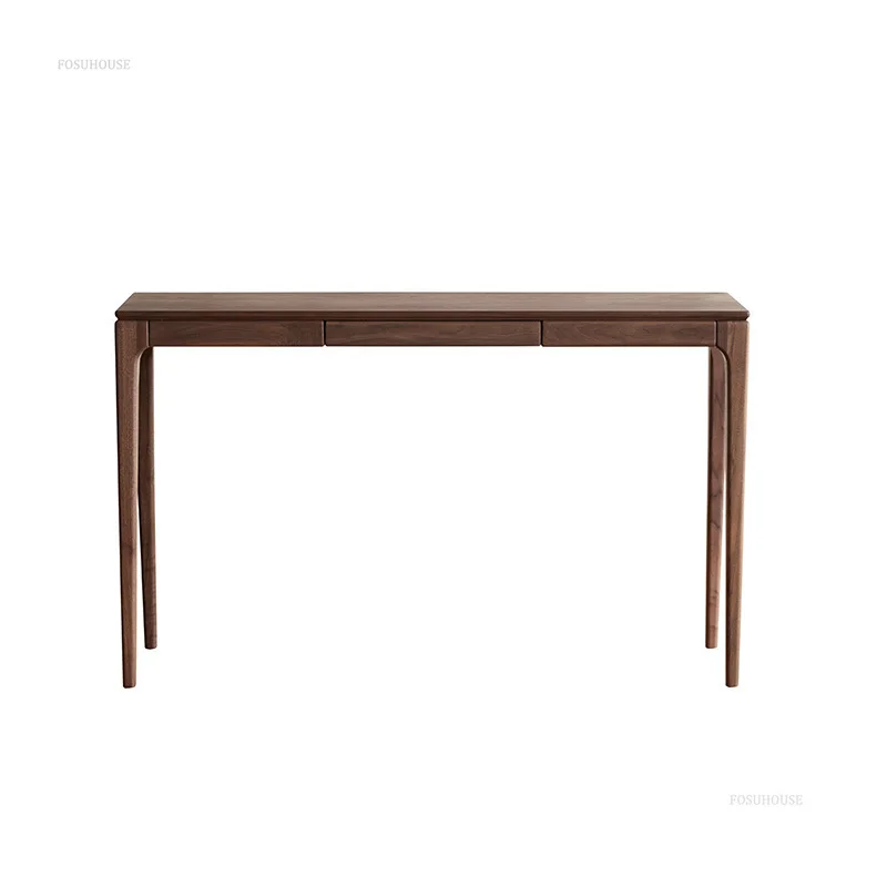 Nordic Solid Wood Console Table for Temple Extremely Narrow Tables with Drawers Light Luxury Simple Console Tables for Hallway