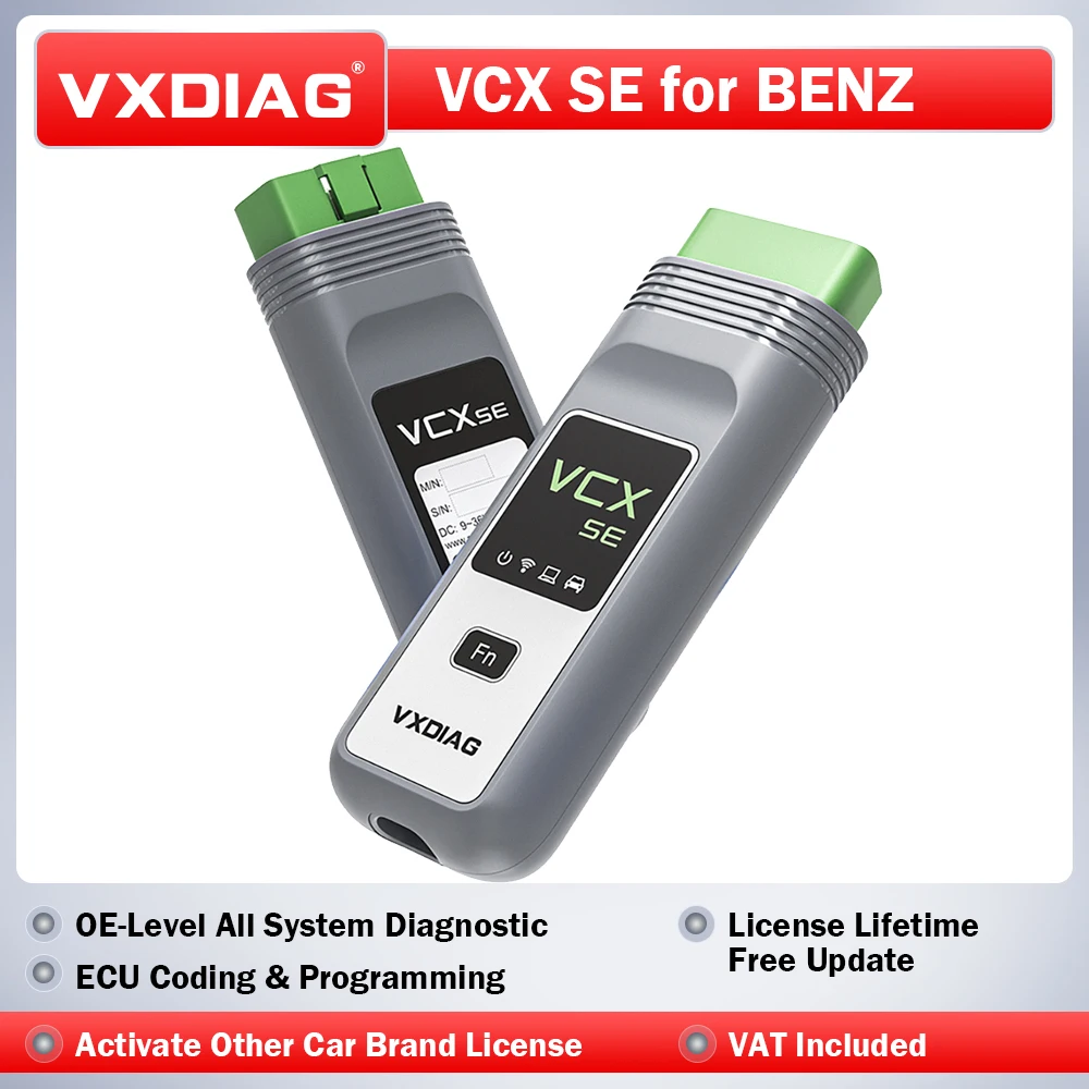 Image of Vxdiag vcx se auto obd2 diagnose tool für mercedes benz doip scanner alle system diagnose aktive test codierung j2534 programmierung