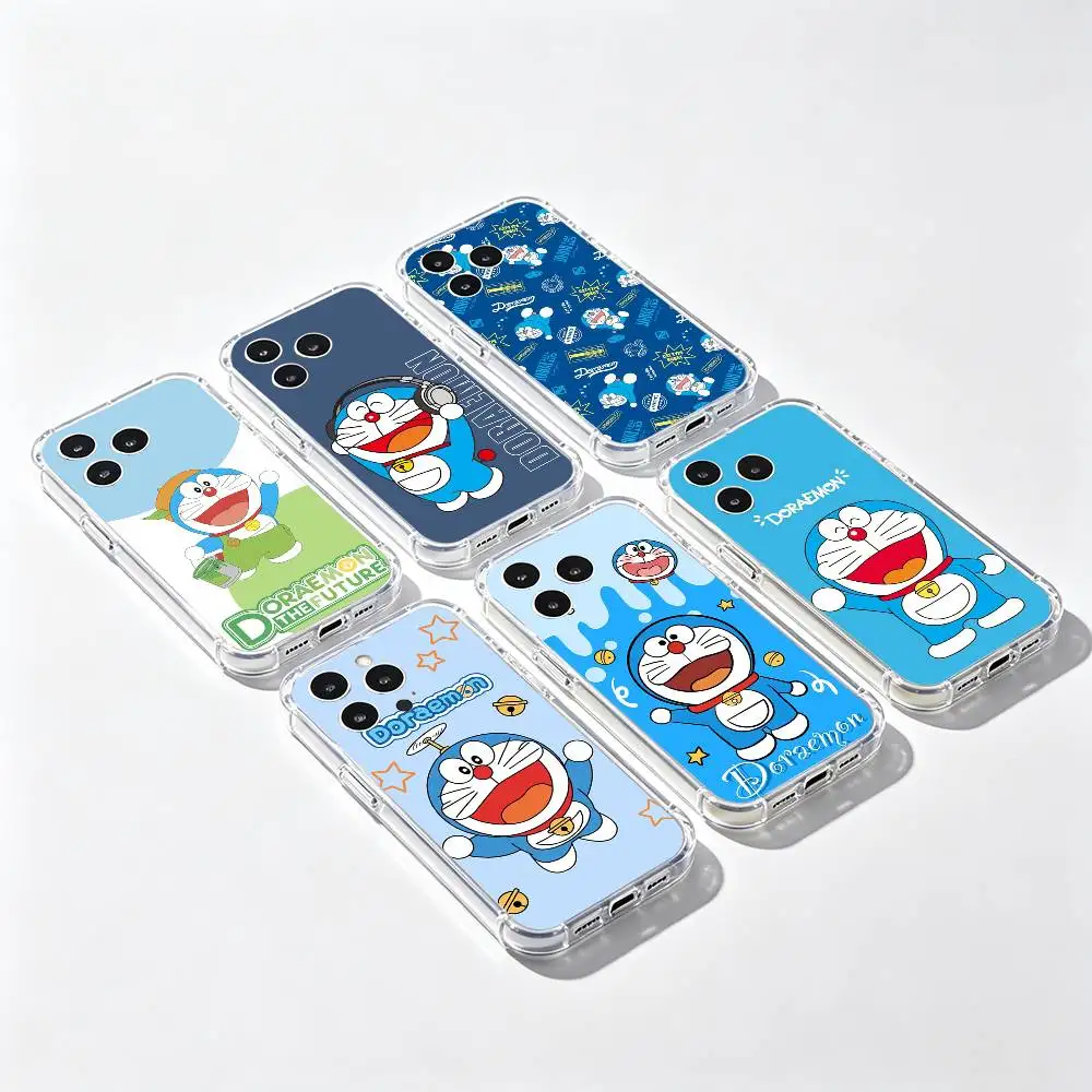 Cute Cartoon-u-Doraemons-t Phone Case Transparent IMD For IPhone 17 16 15 14 13 12 11 PRO MAX PLUS Mini Soft Cover