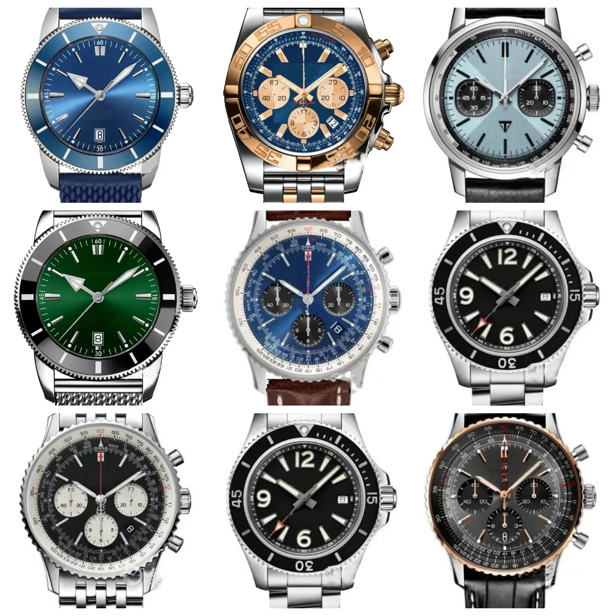 

Элитные мужские часы Pilos из нержавеющей стали 904L с автоматическим механическим механизмом, сетчатым ремешком, каучуковым ремешком, кварцевые, многофункциональные, от производителя