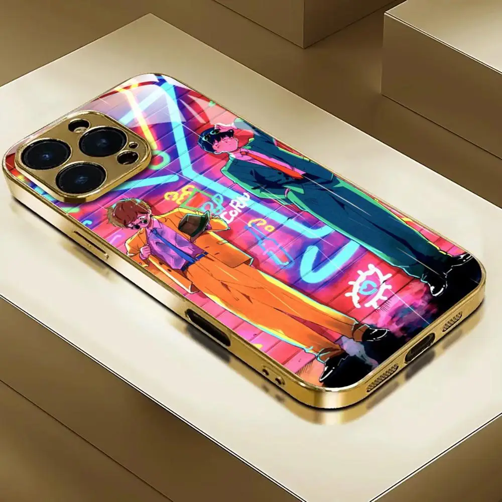 Funda para Teléfono Go For It, Nakamura-kun para iPhone 17 AIR 16 15 14 13 12 Pro Plus Max, Funda de Vidrio Electrochapado en Oro