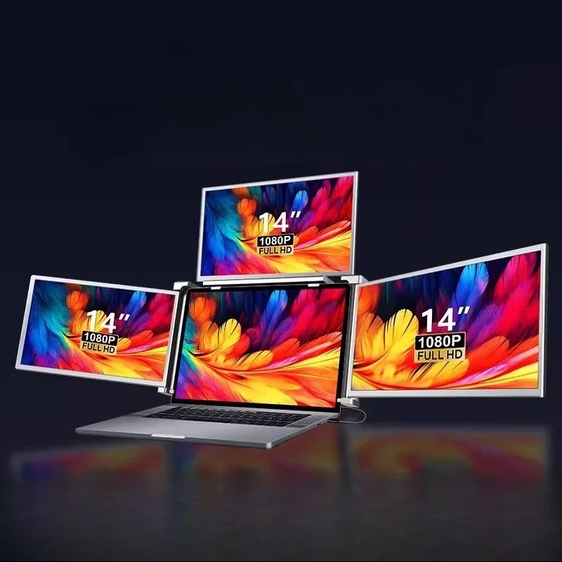 14-Inch three-screen portable monitor, first-line three-screen notebook secondary screen