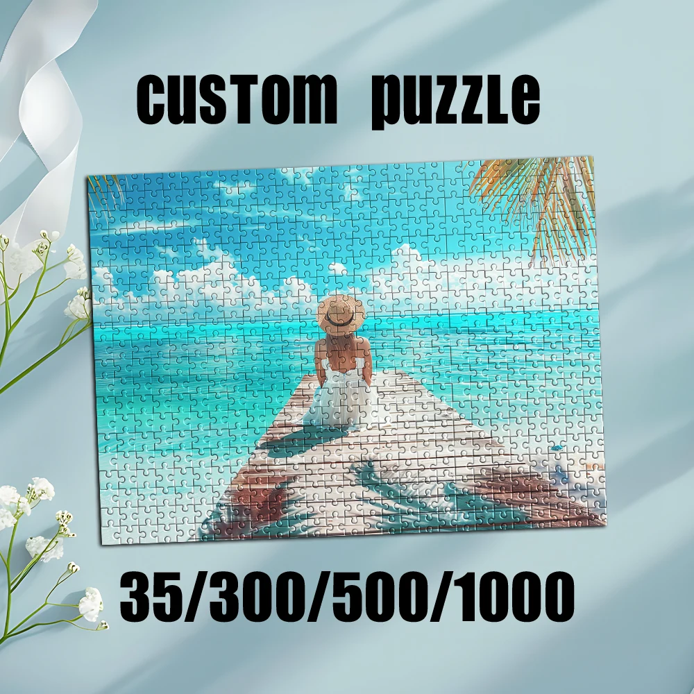 35/300/500/1000pcs Personalized Custom Photo Seaside view Se