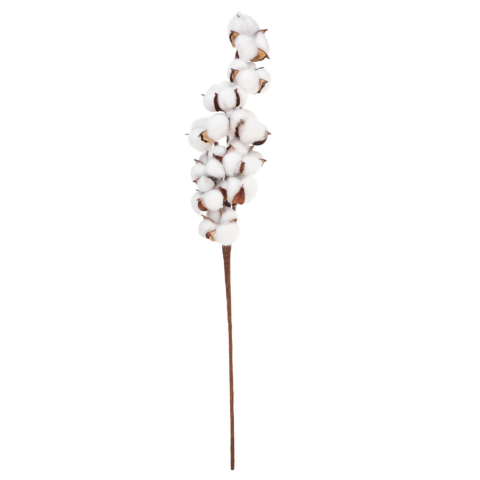 

Simulation Cotton Branches Stems Vase Decor Home Wedding Party Festival Dried Farmhouse Cotton Balls Ornament Desktop Branch