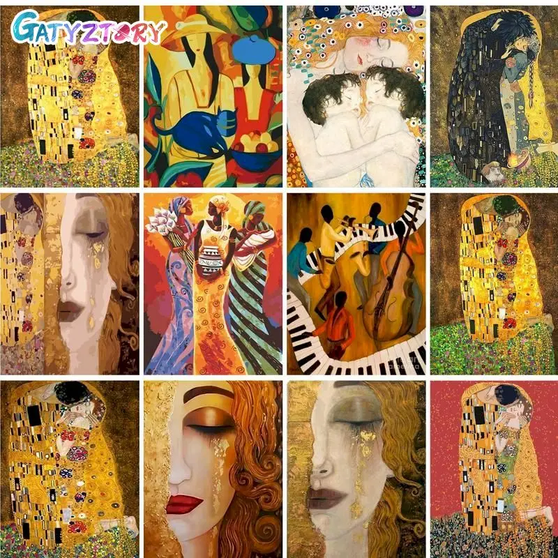 

GATYZTORY Lover Frame Diy Painting By Numbers Handmade Crafts Acrylic Figure Painting Drawing Coloring By Numbers Diy Gift