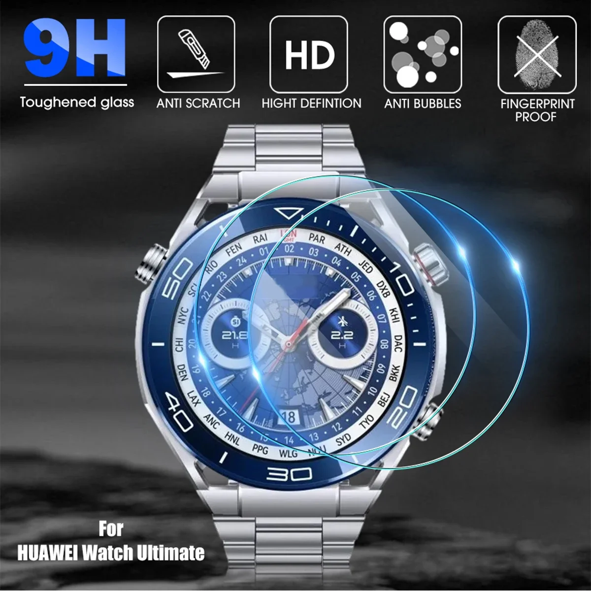 9H Premium Tempered Glass for Huawei Watch Ultimate Smart Watch Screen Protector for Huawei Ultimate Protective Film Accessorie