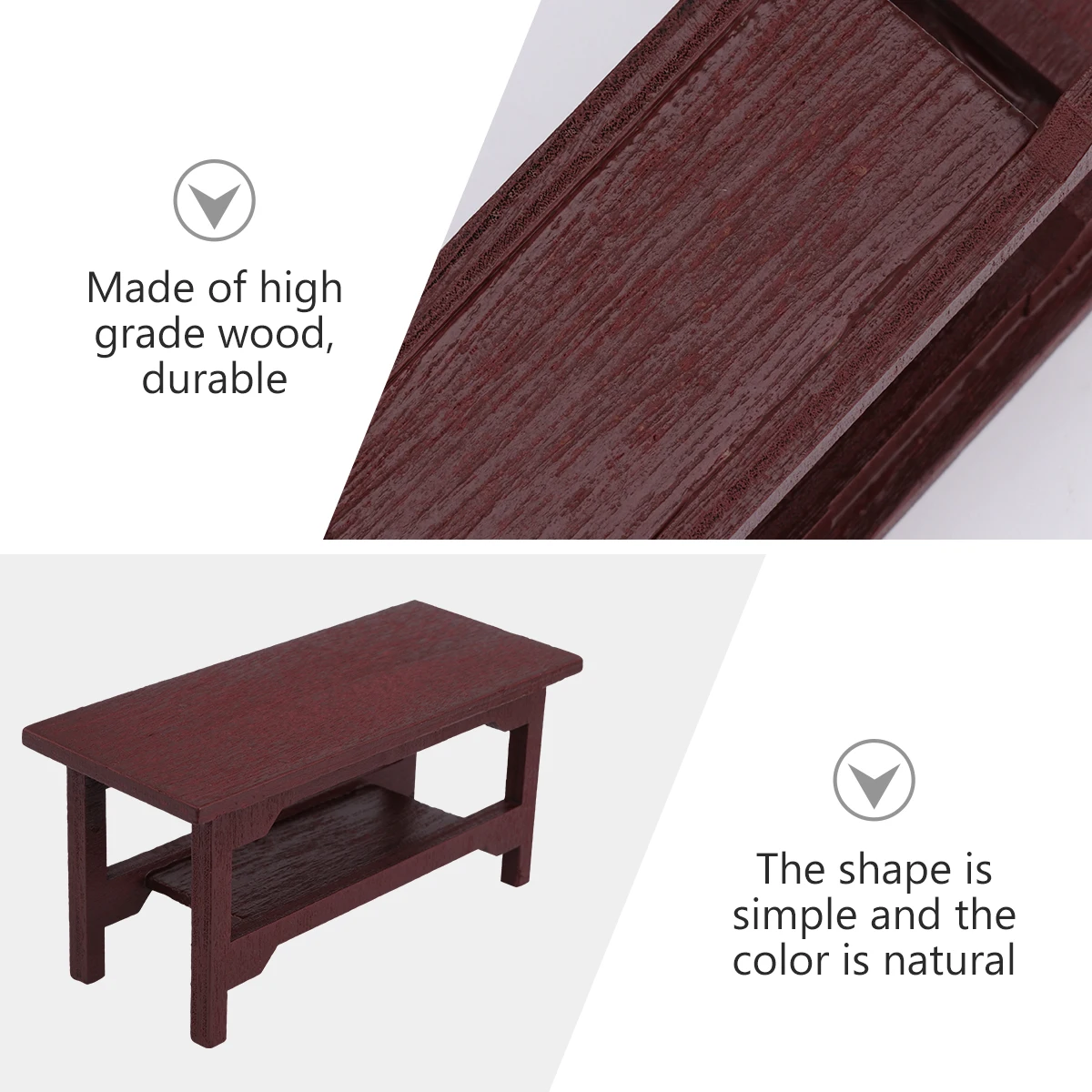 2 pçs mini casa decorações de mesa bambu madeira micro móveis pequeno fingir jogar quarto sala estar fotografia adereços presente