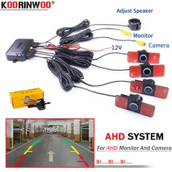 Koorinwoo oryginalne płaskie czujniki 16.5MM Parktronics dla samochodów AHD czujnik parkowania wykrywacz radarów dźwięki Sysem dla kamera AHD z tyłu