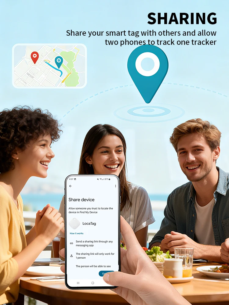 Smart Tag 4er-Pack Bluetooth Anti-Verlust Schlüsselfinder Kompatibel mit Android Find Hub Austauschbare CR2032 Batterie für Schlüssel Geldbörse Gepäck – Detail 8