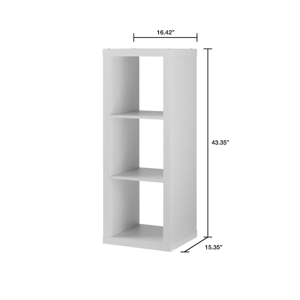 3-Cube Storage Organizer, White Texture