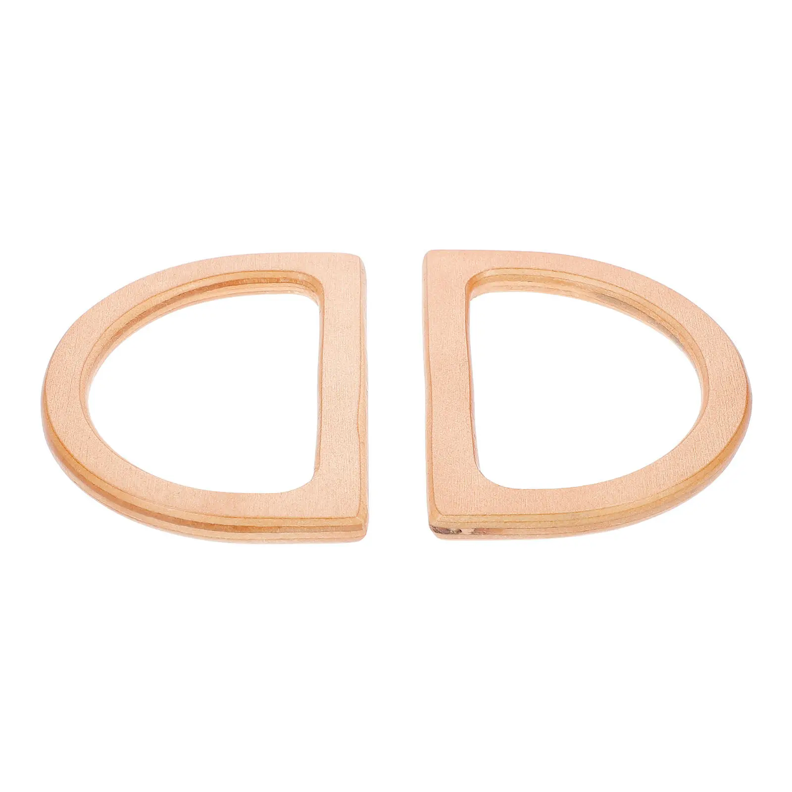 

2Pcs Wooden D Shape Bag Handles Comfortable Grip DIY Handbag Accessories Clutch Purse Repair Replacement Decorative Carrying