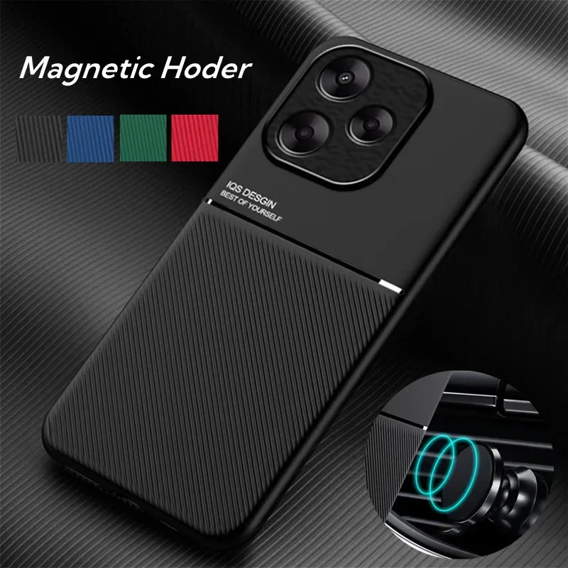 

Rugged Non-Slip Case for Xiaomi Redmi 13 4G 13C Redmi 12 5G 12C Protective Cover Car Magnetic Suction Holder Coque Fundas Capa