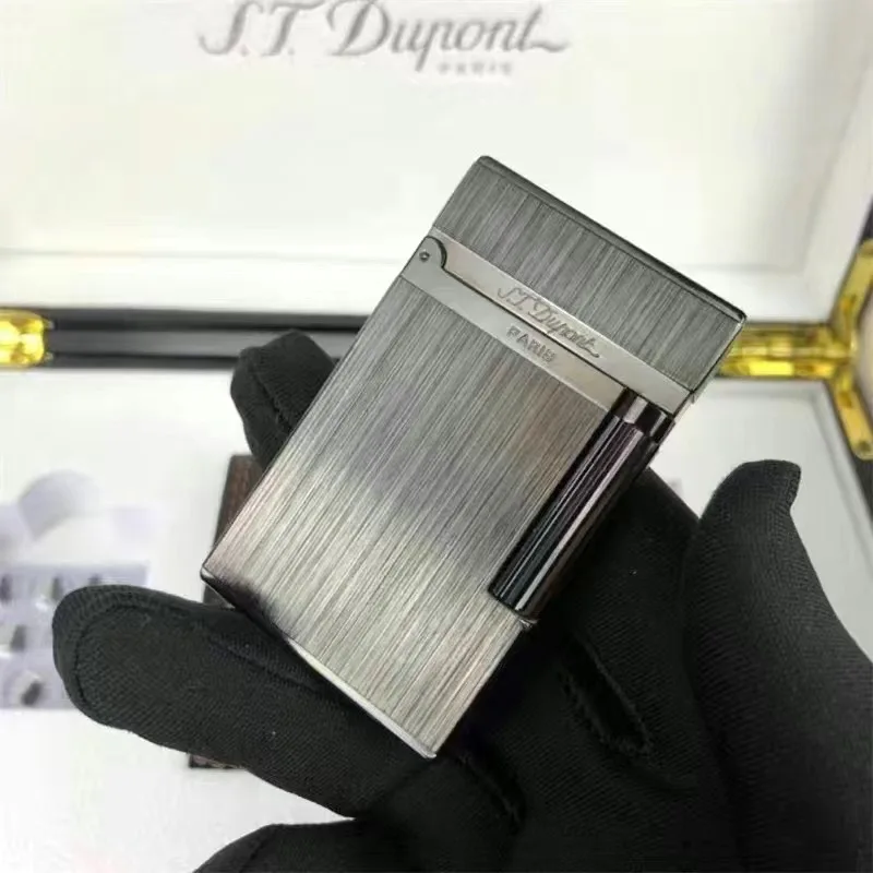 S.T. Dupont L2 Vintage Brushed Silver, Golden, Black Lighter Collection Stdupont Lighters