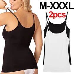 1/2pcs Summer Sexy Camisoles for Women Crop Top Sleeveless Shirt Sexy Slim Lady Bralette Padded Tops Strap Skinny Vest Camisole