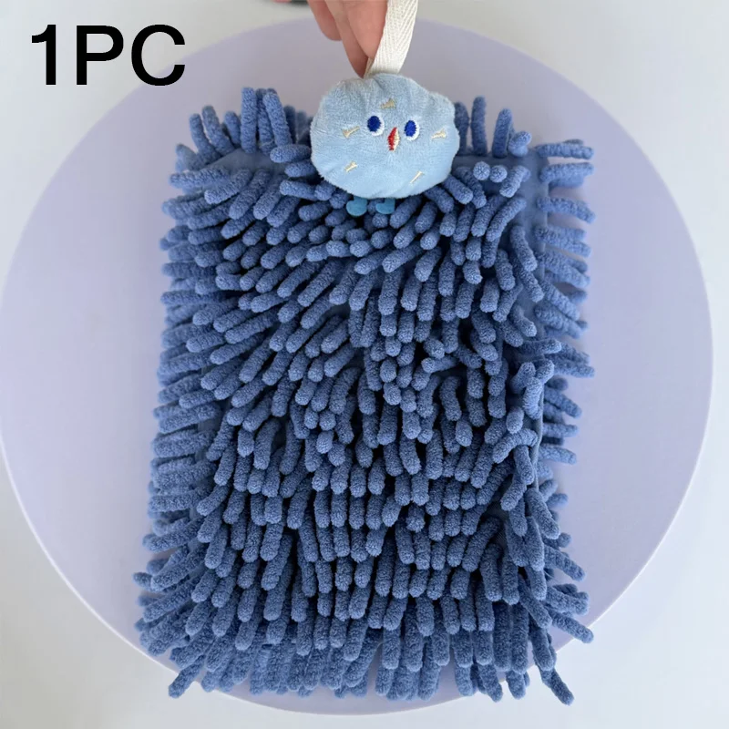 Blue Plush Hand Towel with Adorable Topper–Super Soft, Highly Absorbent. Ideal as Birthday, Housewarming or "Just Because" Gift! - Image 6