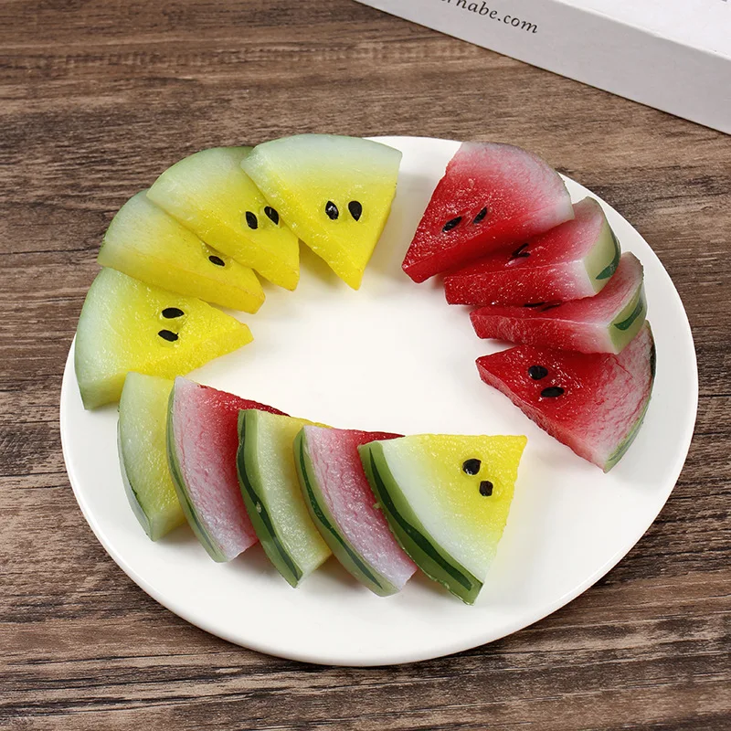 

Simulation Fruit Watermelon Slice Keychain Cute Fruit Jewelry Gifts Children Toy Women Bag Car Phone Trinket Food Cognitive Toys