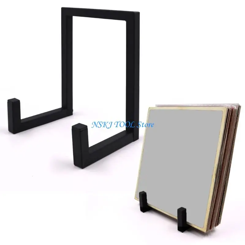 L8RC Classical Black Iron Vinyls Record Shelf Bucolic Homes Storage Unit For Music Collectors CDs Display Cabinet Decors view 4