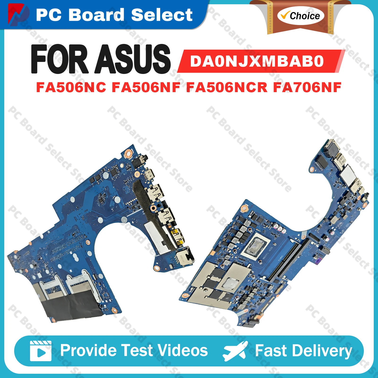 DA0NJXMBAB0 FA506NC Laptop Motherboard For ASUS FA506NC FA506NCR FA506NCG FA706 Mainboard CPU R5-7535H R7-7435H RTX3050 Tests OK