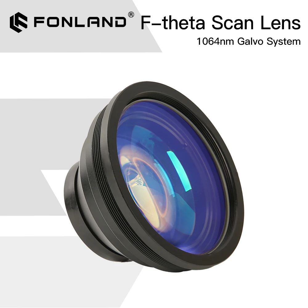 F-theta Scan Lens para Yag Optical Fiber Field Lens Laser Marking Machine Parts 1064nm 50x50300x300 mm F63420 mm