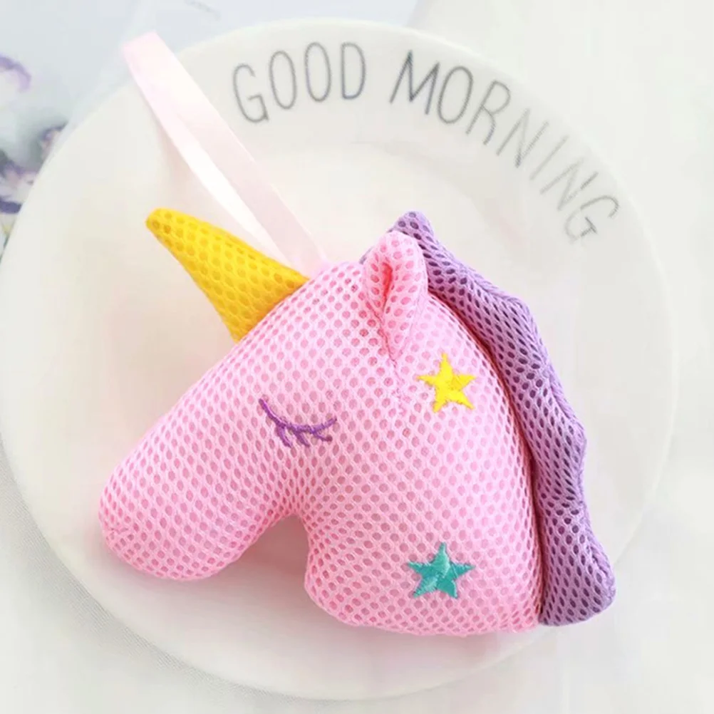 2 Pcs Unicorn Bath Sponges Shower Ball Scrubber Exfoliating Brush Bubble Net Cartoon