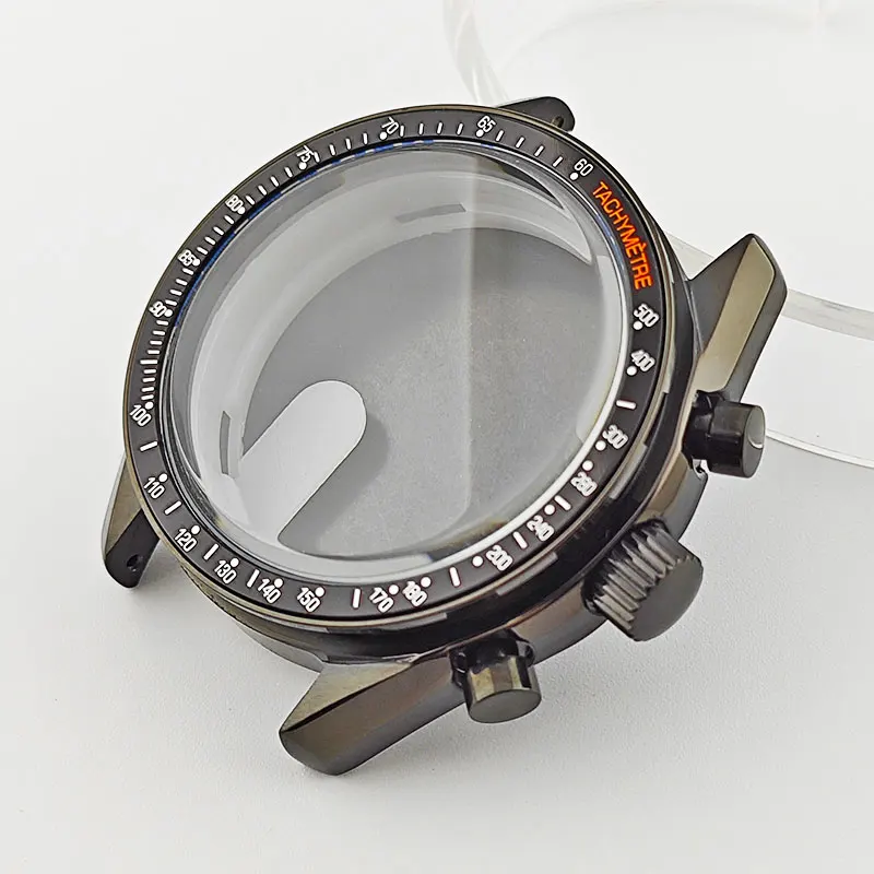 

Черный корпус VK63 диаметром 40 мм, подходит для механизма VK63, из нержавеющей стали 316L, водонепроницаемость 5ATM, аксессуары для корпуса часов-хронографа.