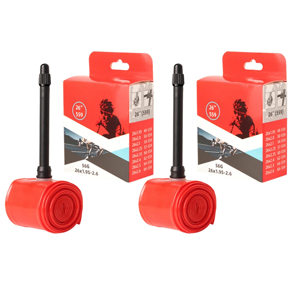 

2 шт. для внутренних трубок из ТПУ для 26-дюймовых велосипедов с адаптером рамы и клапаном Presta для надежной работы