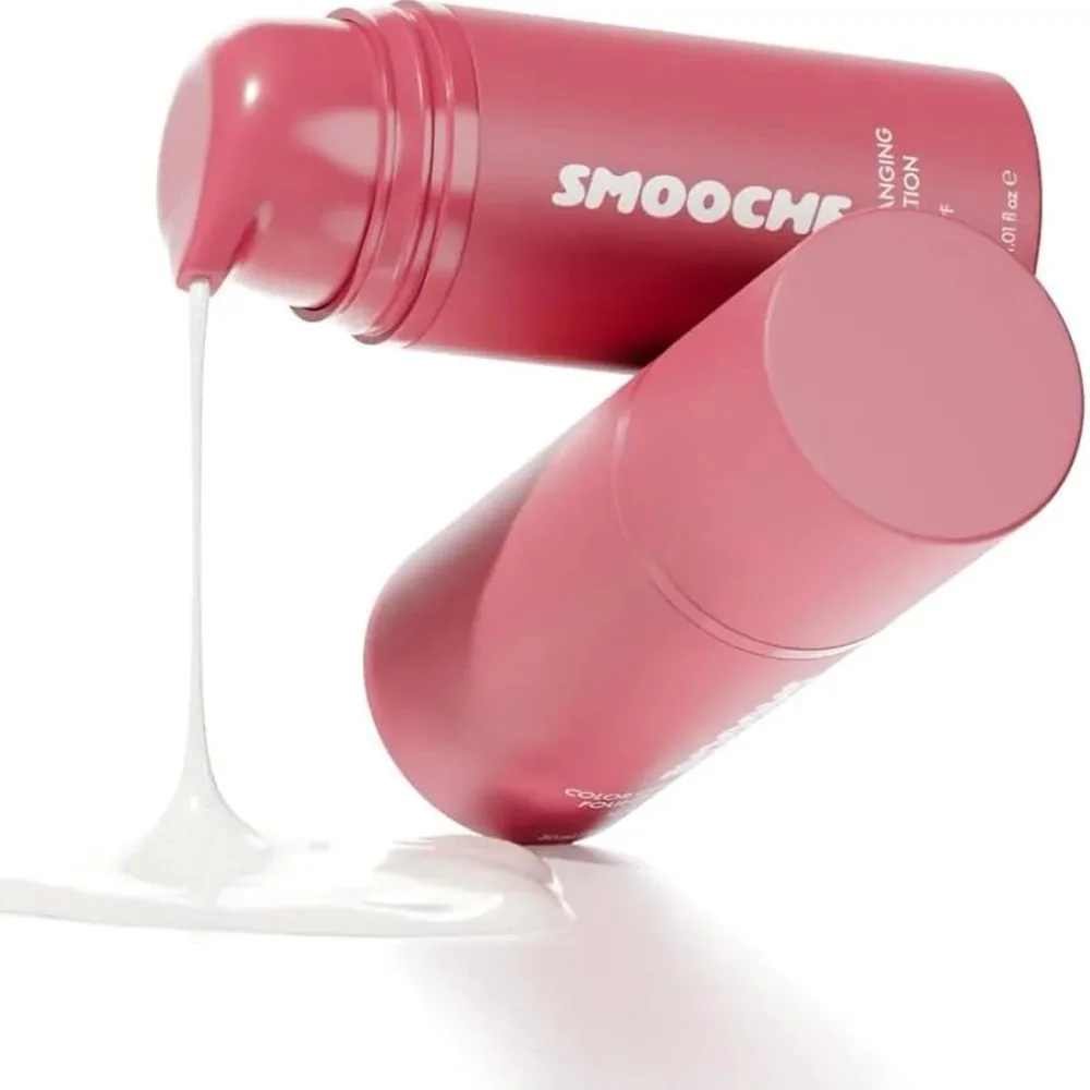Base Hidratante que Muda de Cor SMOOCHE SPF15, Textura Leve, Longa Duração, Frasco Portátil com Bomba, Maquiagem Facial Diária