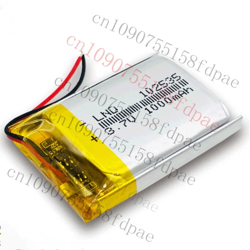 

Premium 1/5/10PCS 3.7V 1000mAh 3.7Wh Rechargeable Li-Polymer Li-ion Battery 102535