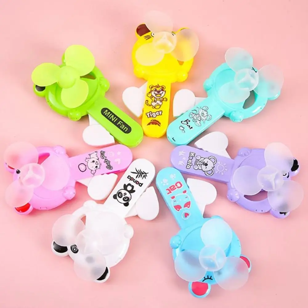 10Pcs Mini Cartoon Summer Portable Hand Pressure Fan for Kids Adult Birthday Gifts Party Favors Gift Toys