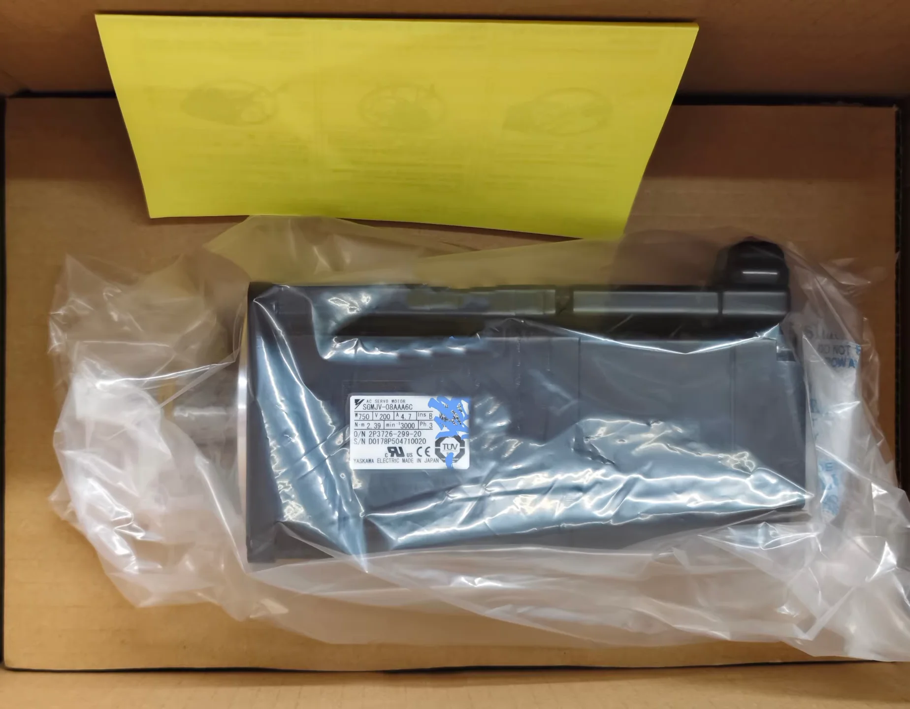 

SGMJV-08AAA6C Brand New Servo Motor，Fast shipping，In Stock，SGMJV 08AAA6C