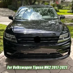 Front Bumper Center Mesh Grille Grills Moulding Strips Stickers Trim For VW Volkswagen Tiguan MK2 European version 2017-2021