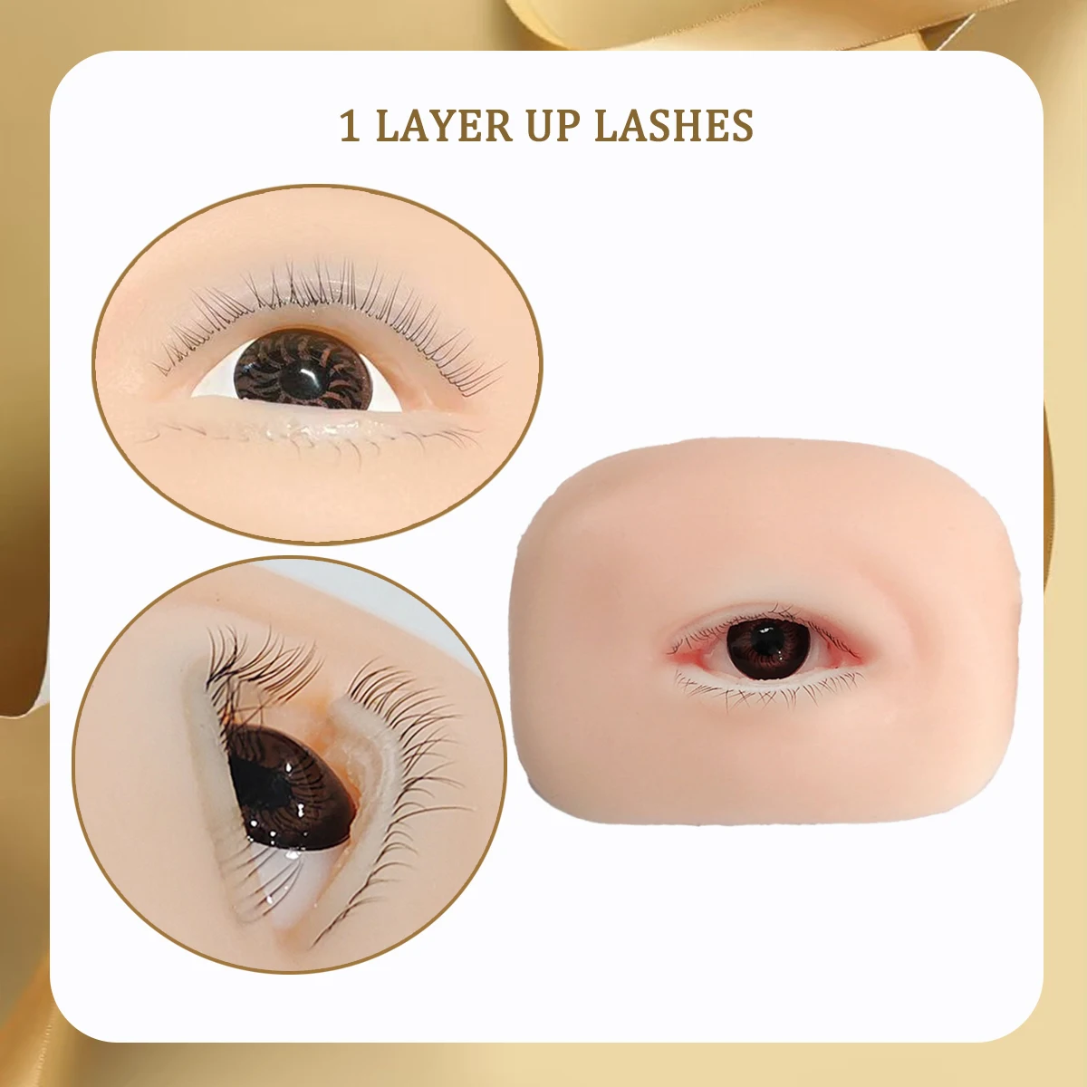 3D つけまつげマネキンフラット人形ヘッド再利用可能なシリコーン練習ツールラッシュアーティストまつげ移植トレーニングマネキン目